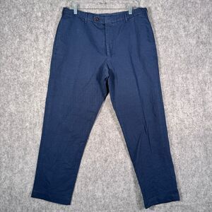 Sid Mashburn Chino Pants Mens Size 38 Measures 36X29 Blue Cotton Linen
